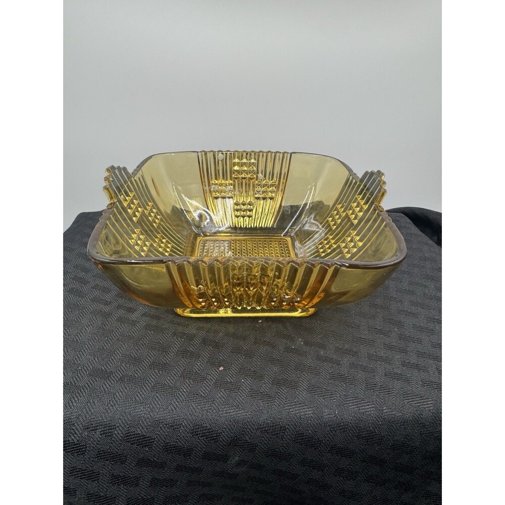 Vintage Imperial Glass Candy Dish In Amber